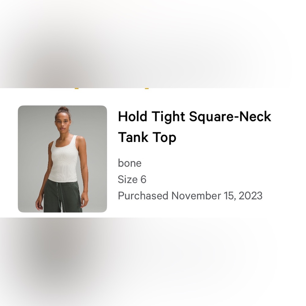 Lululemon hold tight tank
